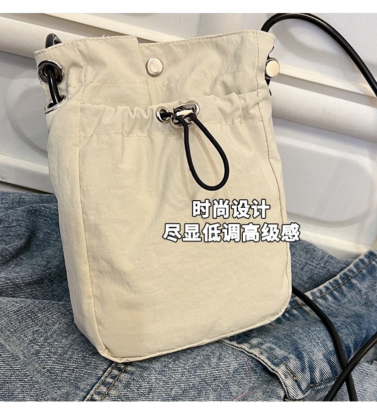 Plain Drawstring Crossbody Bag