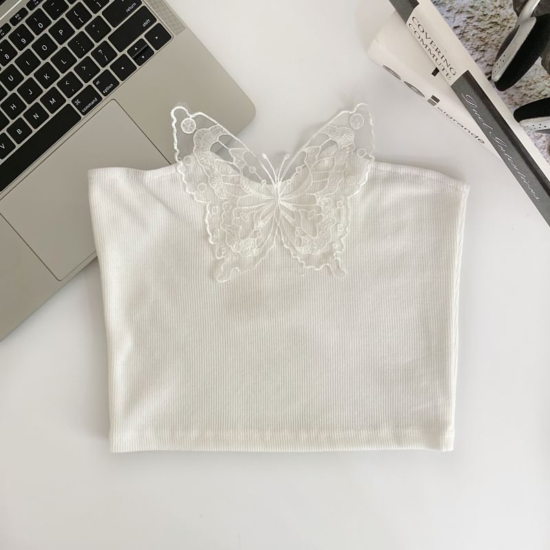 Butterfly Applique Tube Top