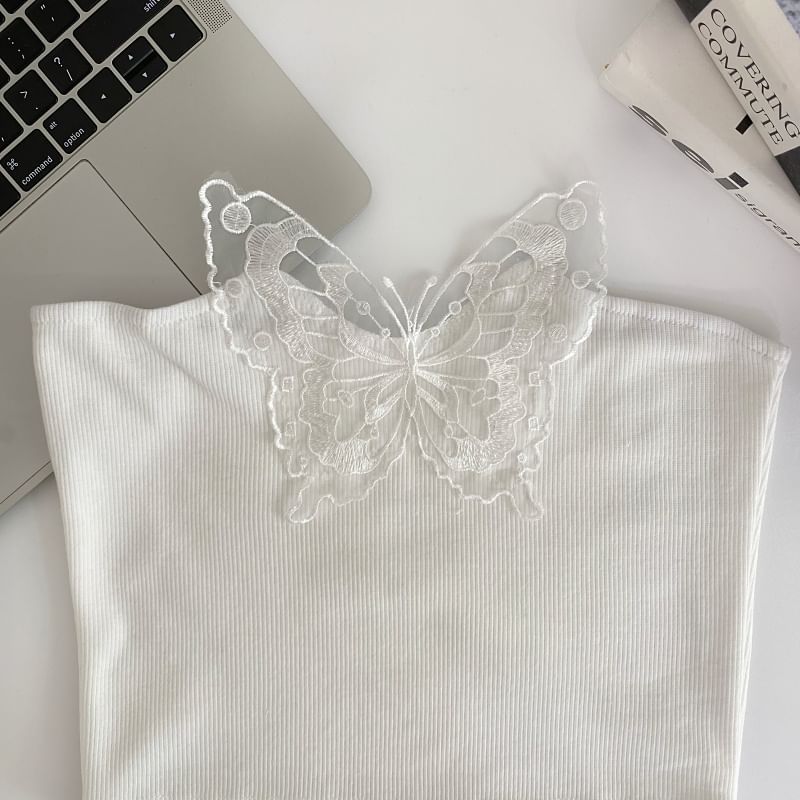 Butterfly Applique Tube Top