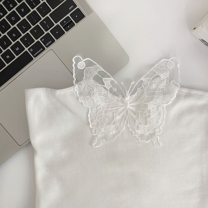 Butterfly Applique Tube Top