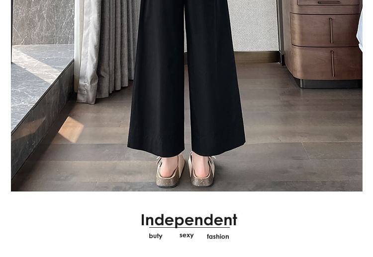 High Waist Pleated Loose Cutting Wide Leg Pants Egirldoll