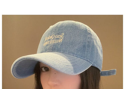 Lettering Denim Cap