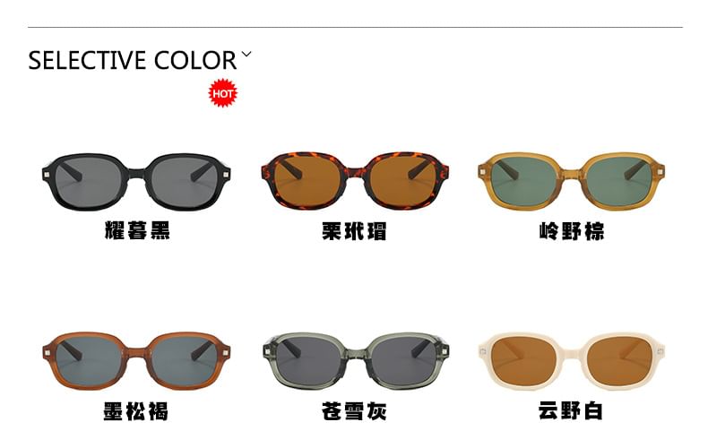 Foldable Oval Sunglasses