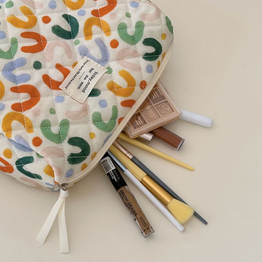 Print Fabric Makeup Bag / Clutch / Pouch