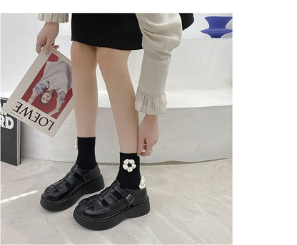 Cutout Platform Loafers