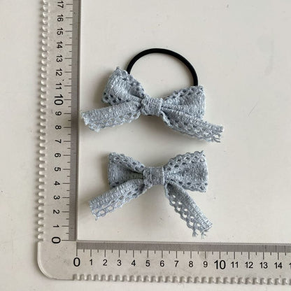 Perforated Plain Bow Hair Clip / Hair Tie