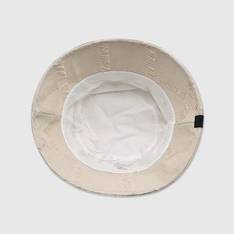 Hat Distressed Edge Frayed Bucket
