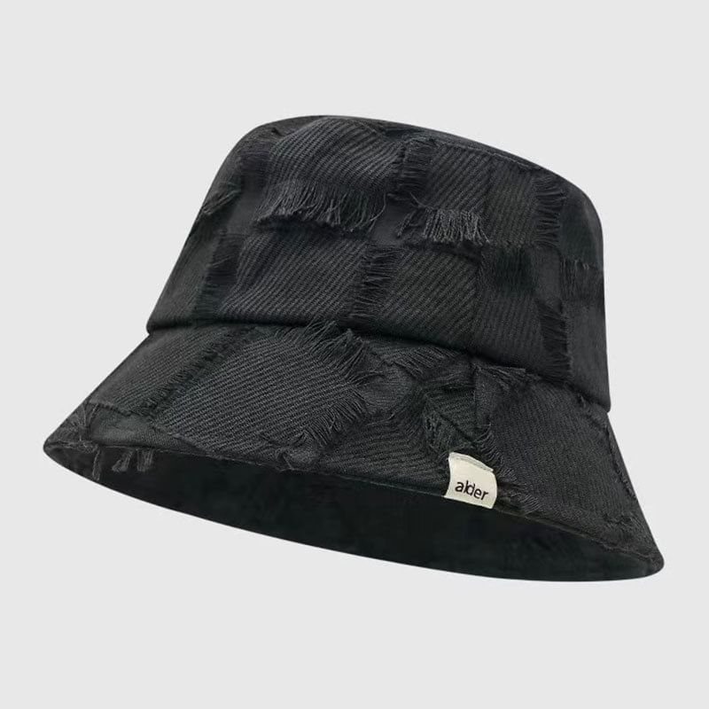 Hat Distressed Edge Frayed Bucket