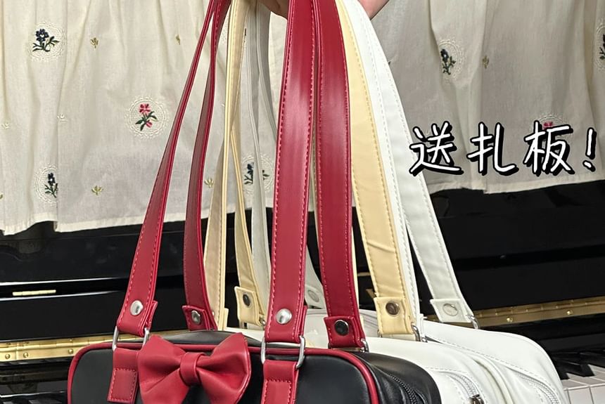 Bow PVC Panel Tote Bag / Bag Charm / Set