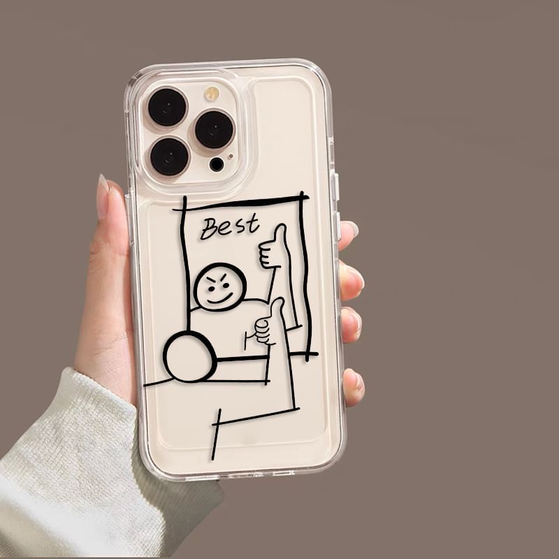 Cartoon Mirrored Phone Case - iPhone 15 Pro Max / 15 Pro / 15 Plus / 15 / 14 Pro Max / 14 Pro / 14 Plus / 14 / 13 Pro Max / 13 Pro / 13 / 13 mini / 12 Pro Max / 12 Pro / 12 / 12 mini / 11 Pro Max / 11 Pro / 11