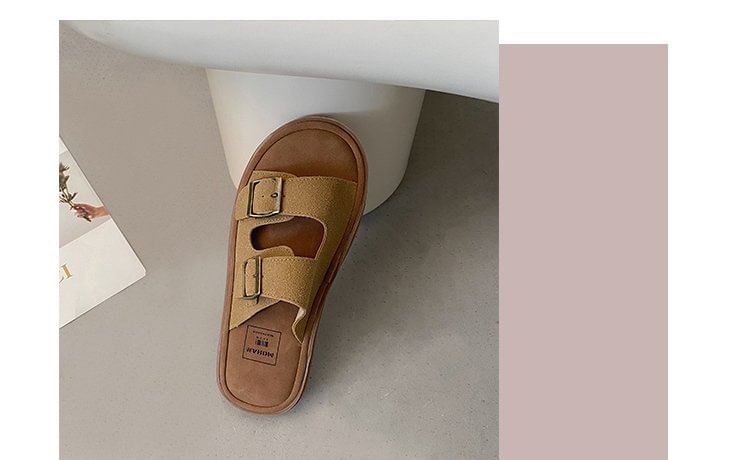 Buckled Slide Sandals