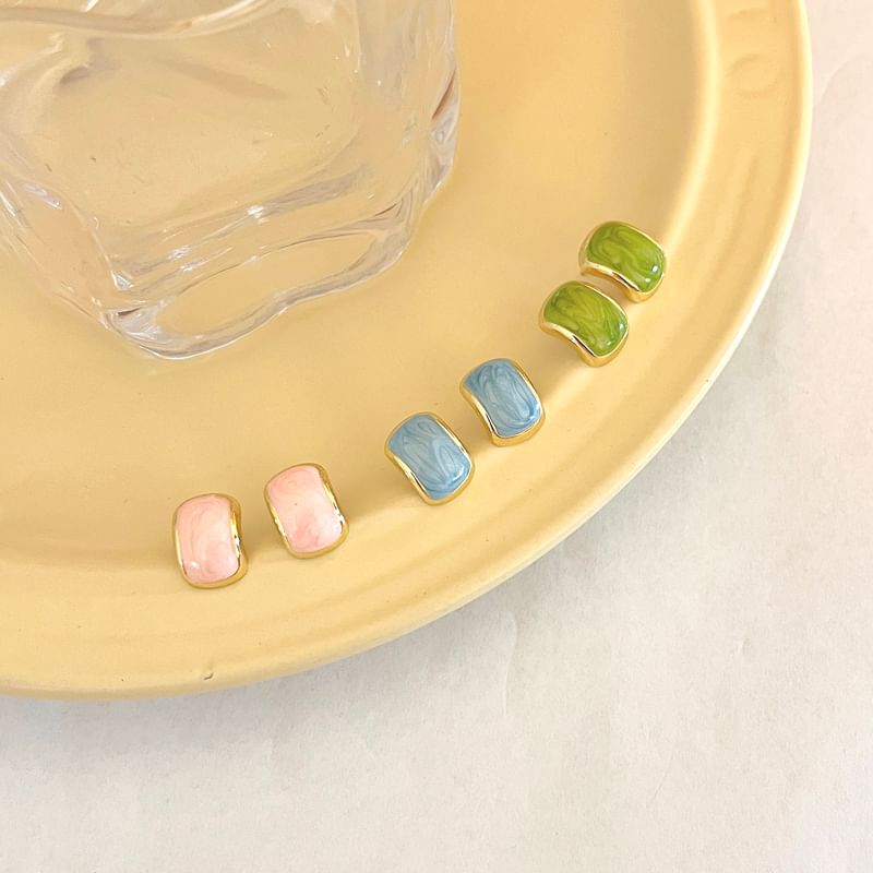 Alloy Glaze Stud Earring