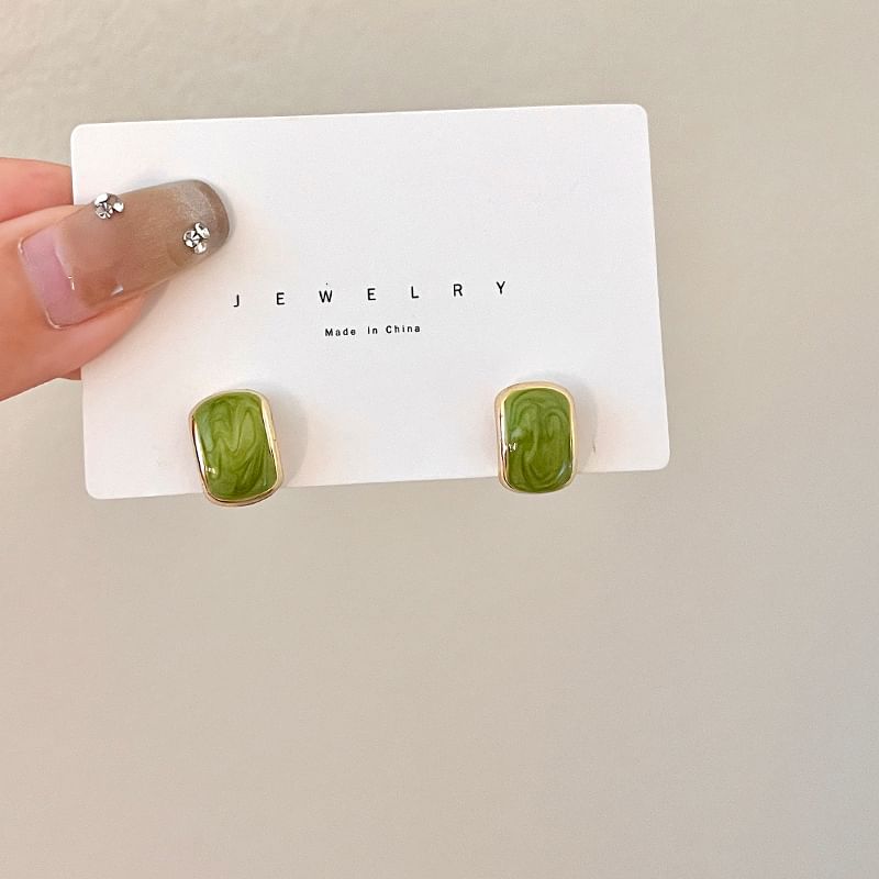 Alloy Glaze Stud Earring
