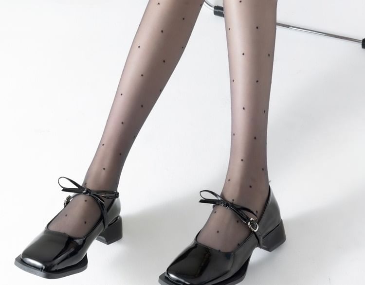 Dotted Sheer Tights