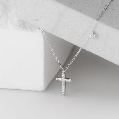 Rhinestone Cross Necklace