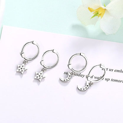 Moon / Star Alloy Drop Earring