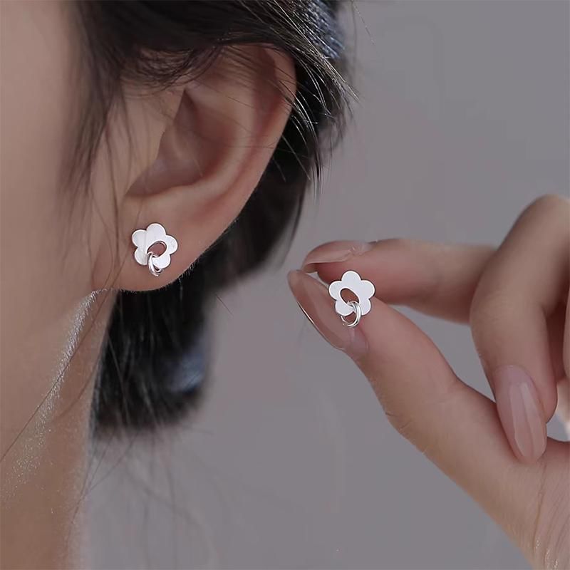 Flower S925 Sterling Silver Stud Earring