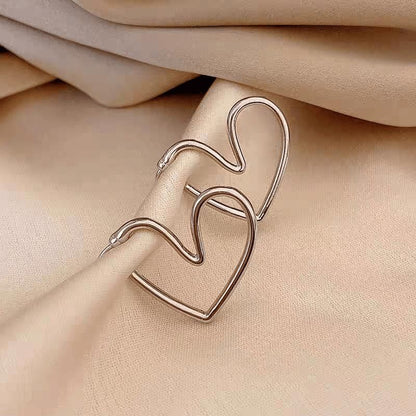 Heart Alloy Hoop Earring