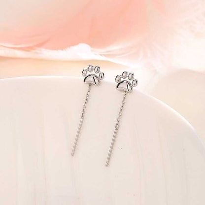 Cat Paw Alloy Threader Earring