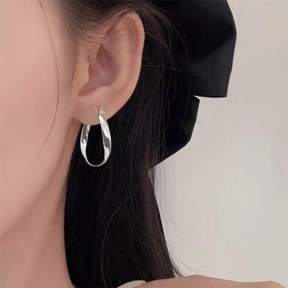 Twisted Alloy Hoop Earring