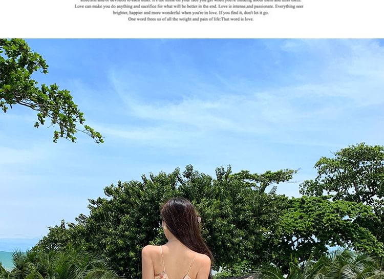 Halter Neck Dress Print Maxi Cutout Pleated Floral Back A-Line Open