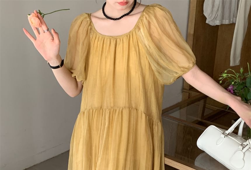 Spaghetti Strap Solid Sundress Maxi
