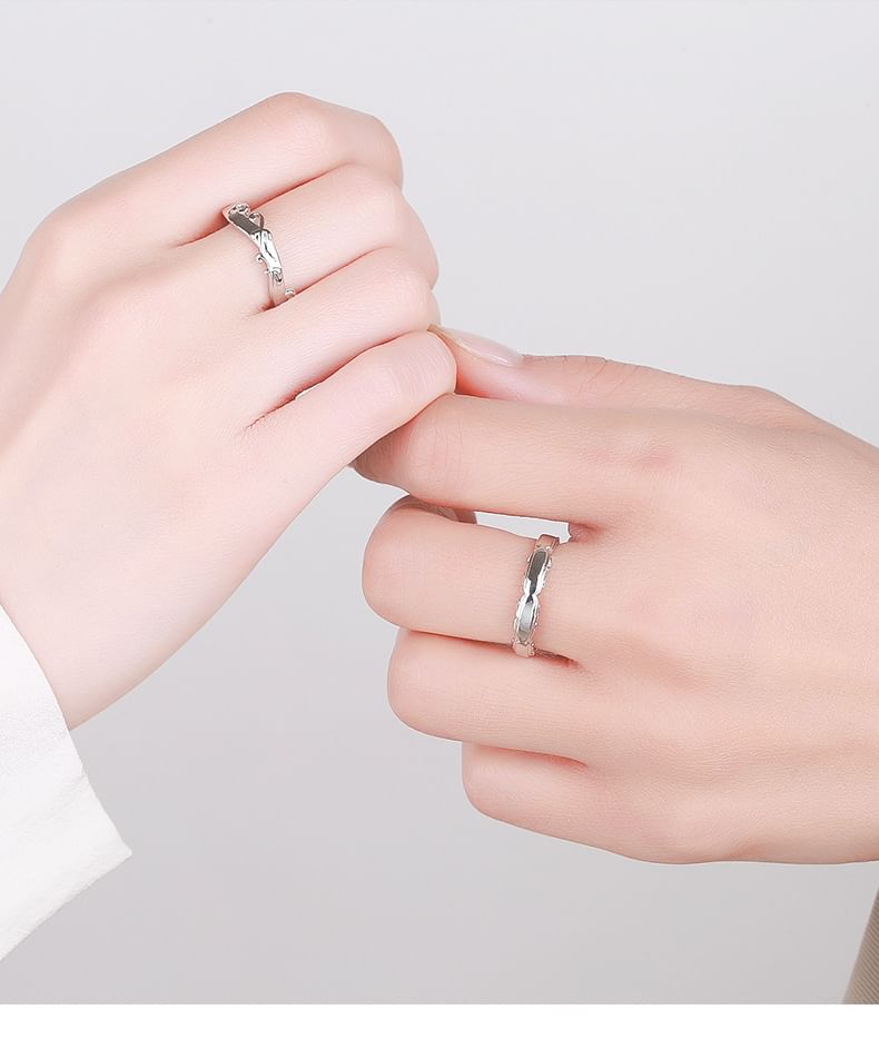 Couple Matching Stainless Steel Open Ring (Various Designs)