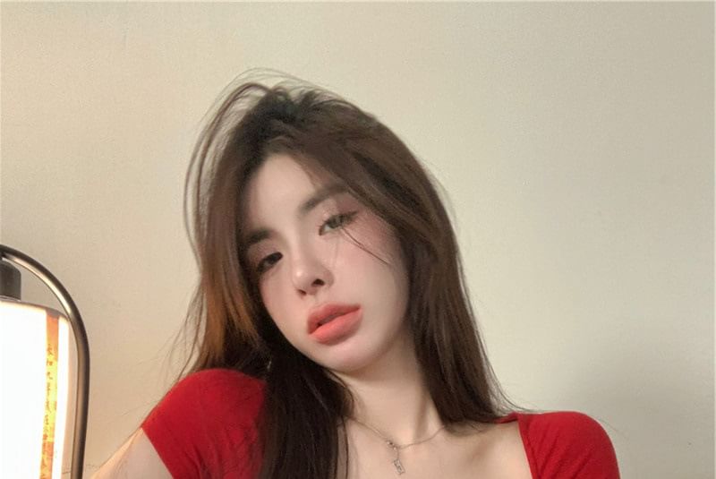 V-Neck T-Shirt Short-Sleeve Wrap Plain