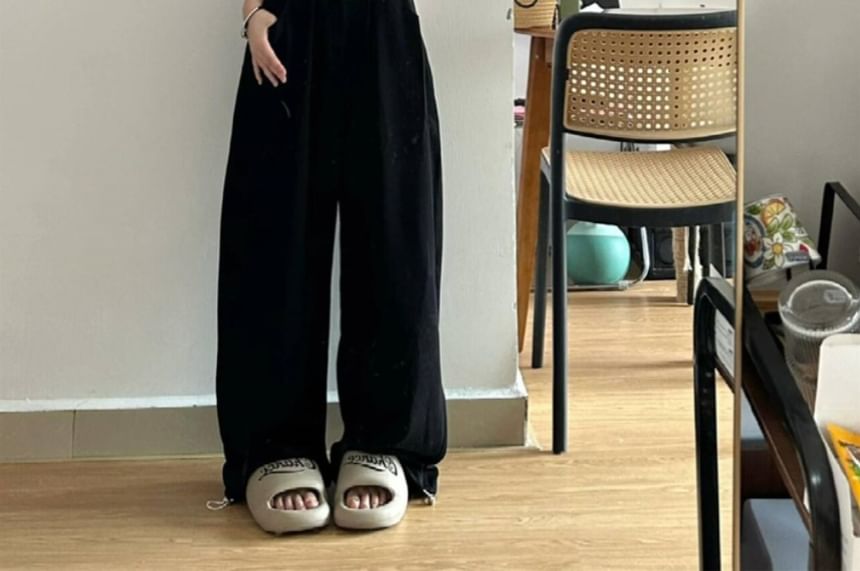 High Rise Wide Leg Sweatpants (Various Designs)