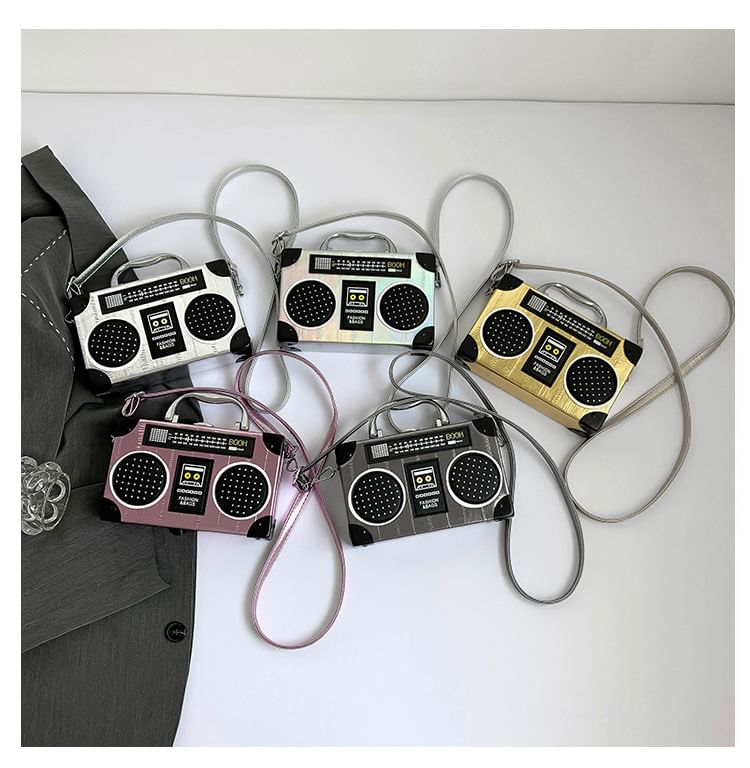 Crossbody Handle Box Top Radio Bag