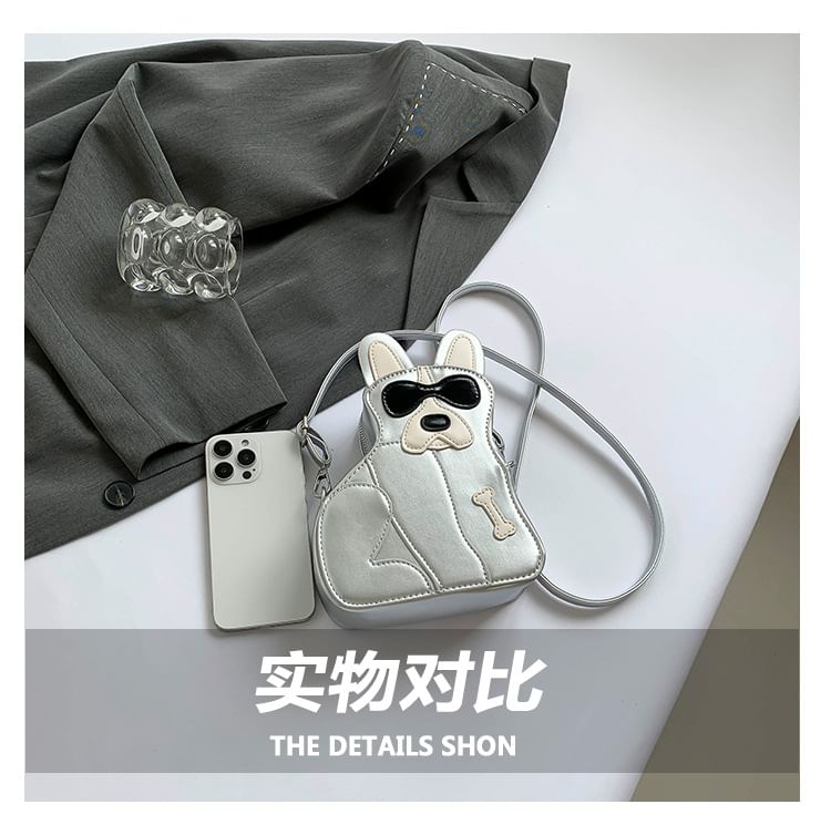 Dog Leather Faux Crossbody Bag