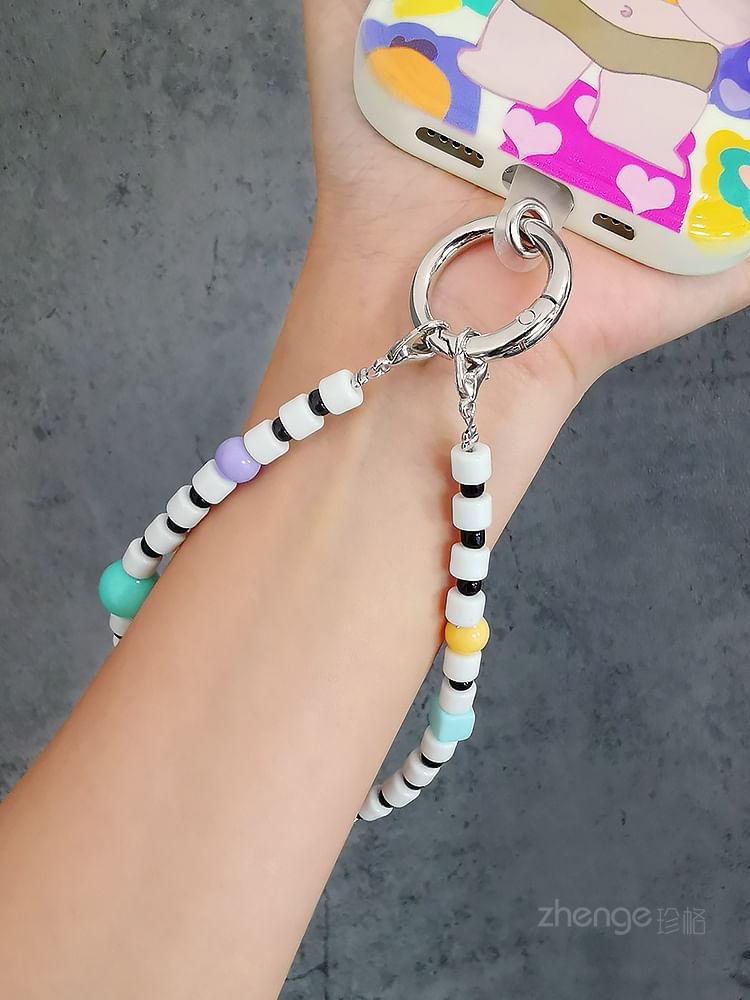 Bead Phone Lanyard with Lanyard Pad