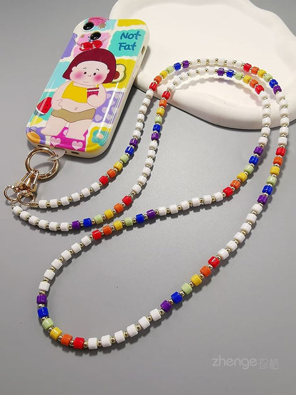 Bead Phone Lanyard with Lanyard Pad