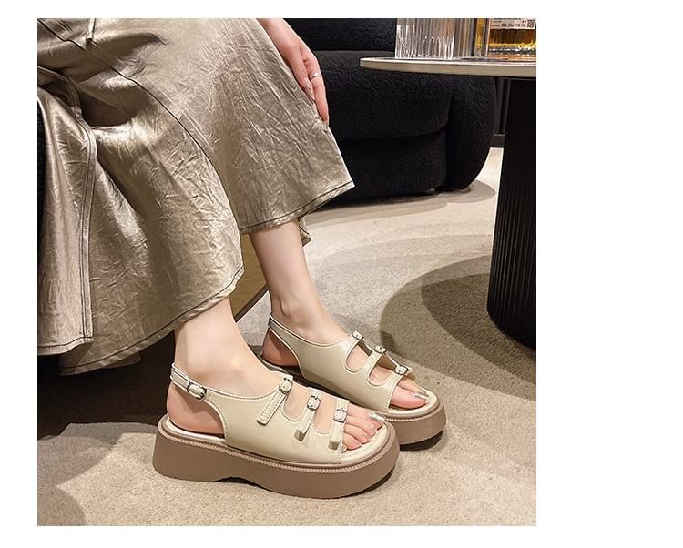 Platform Buckle Strap Sandals