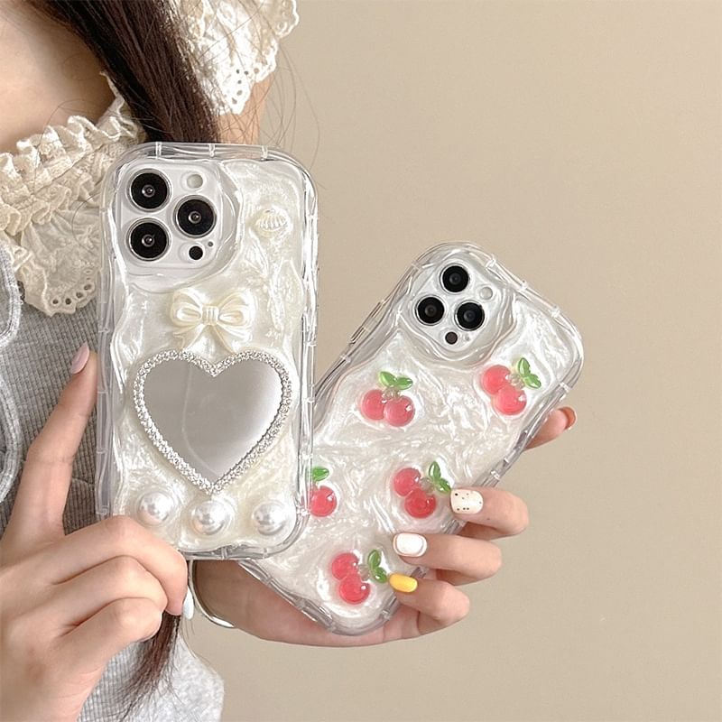 Phone Cherry Heart Case Mirrored /