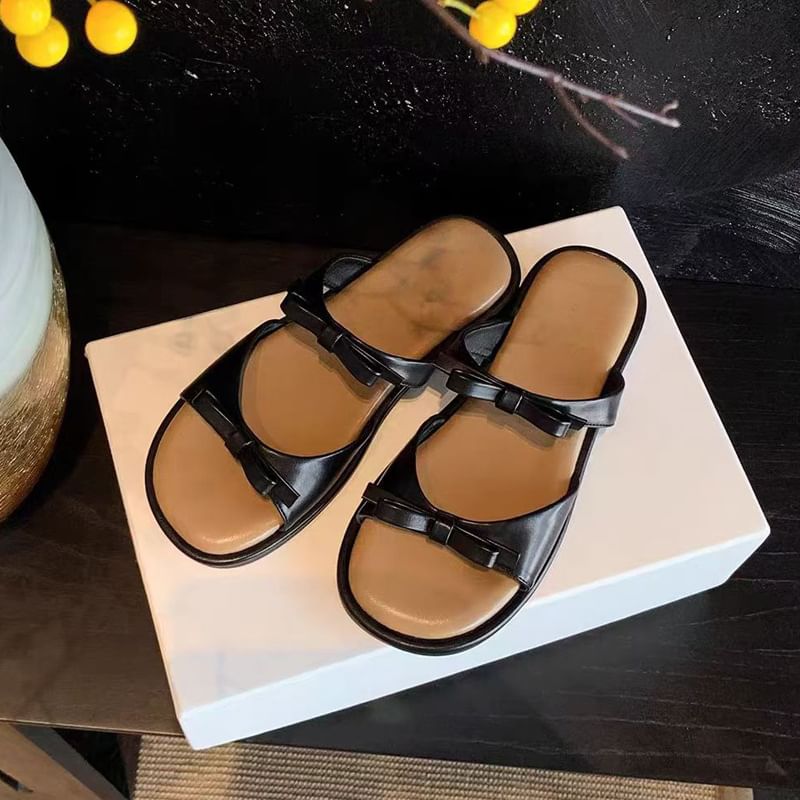Sandals Slide Bow