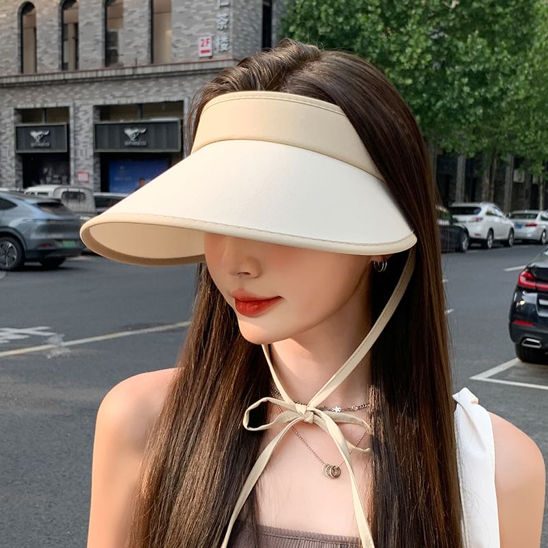Sun Decoration Bow Visor Hat With