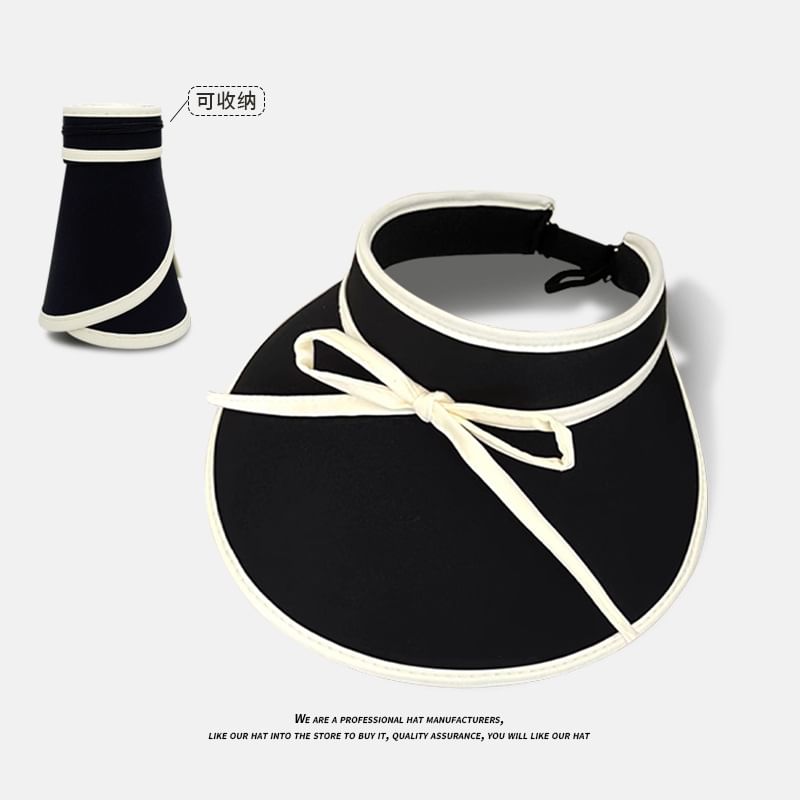 Sun Decoration Bow Visor Hat With