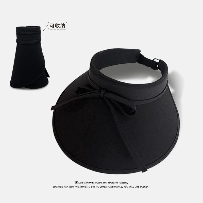 Sun Decoration Bow Visor Hat With