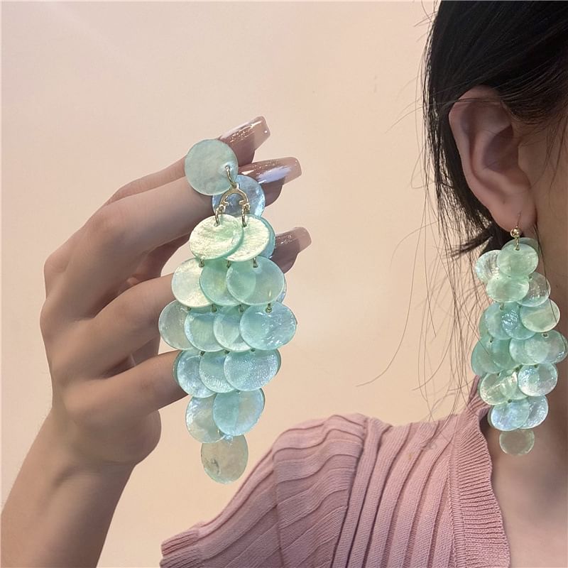 Disc Drop Earring
