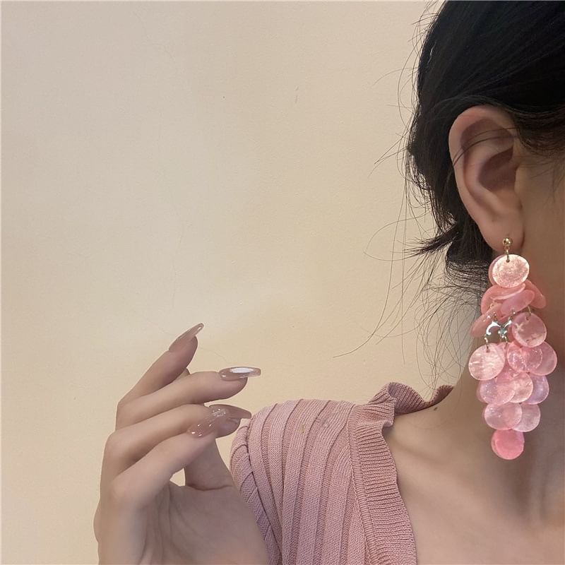 Disc Drop Earring