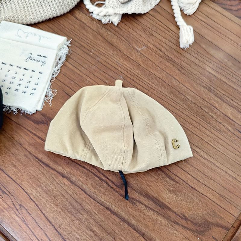 Hat Metal Beret Lettering