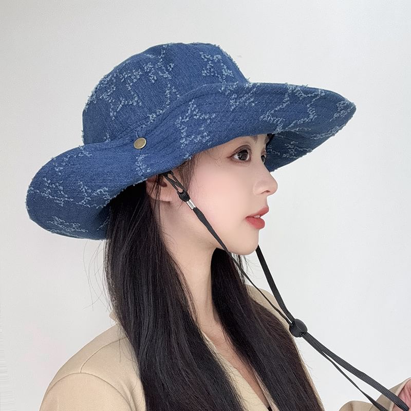 Distressed Denim Hat Boonie
