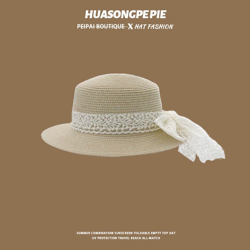 Boater Lace Straw Trim Hat