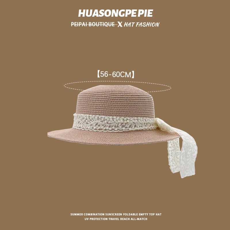 Boater Lace Straw Trim Hat