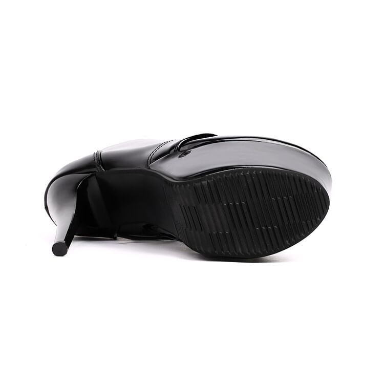 Stiletto Heel Ankle Lace-Up Boots