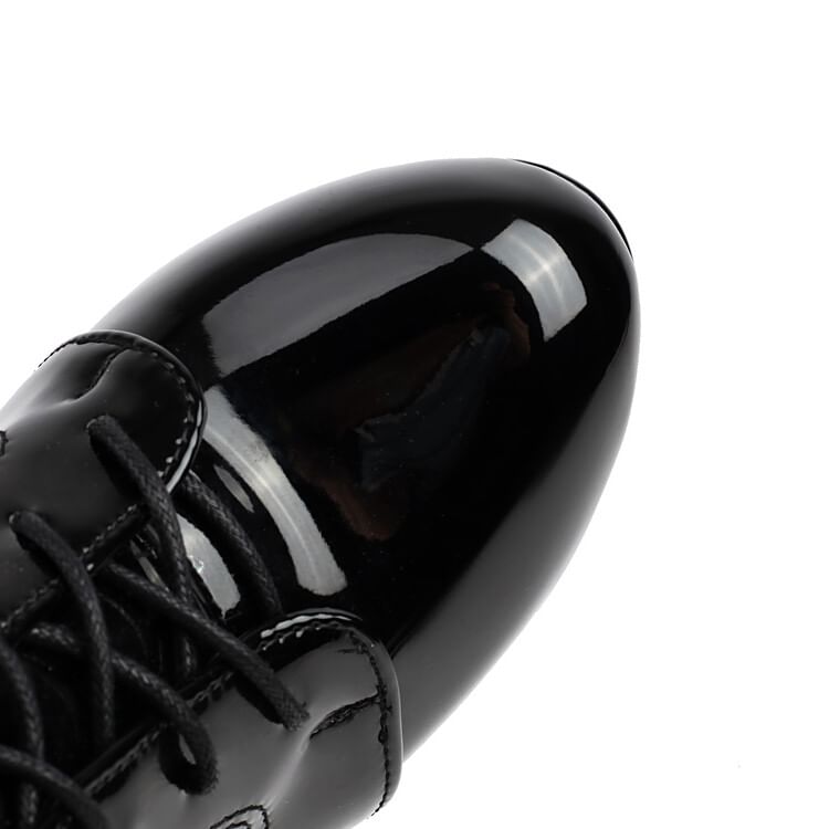 Stiletto Heel Ankle Lace-Up Boots