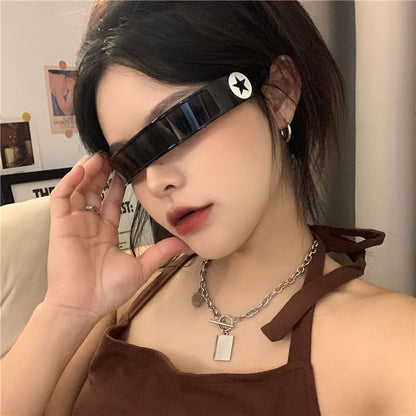 Y3K Futuristic Star Sunglasses