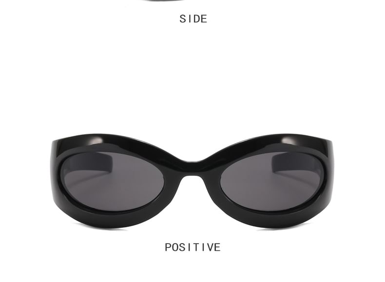 Oval Rimmed Thick Sunglasses
