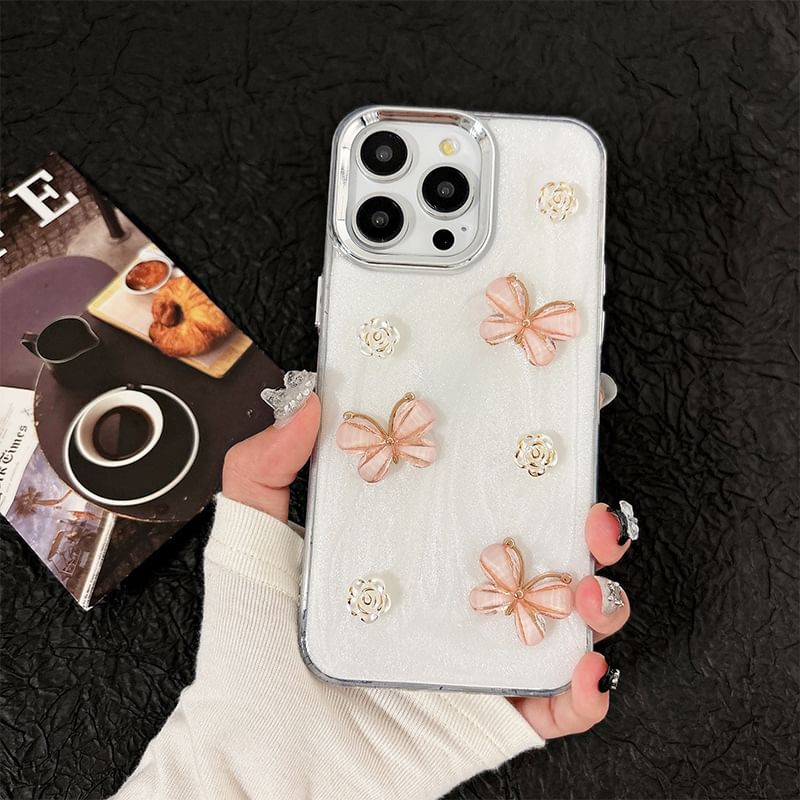 Case Rose Phone Butterfly
